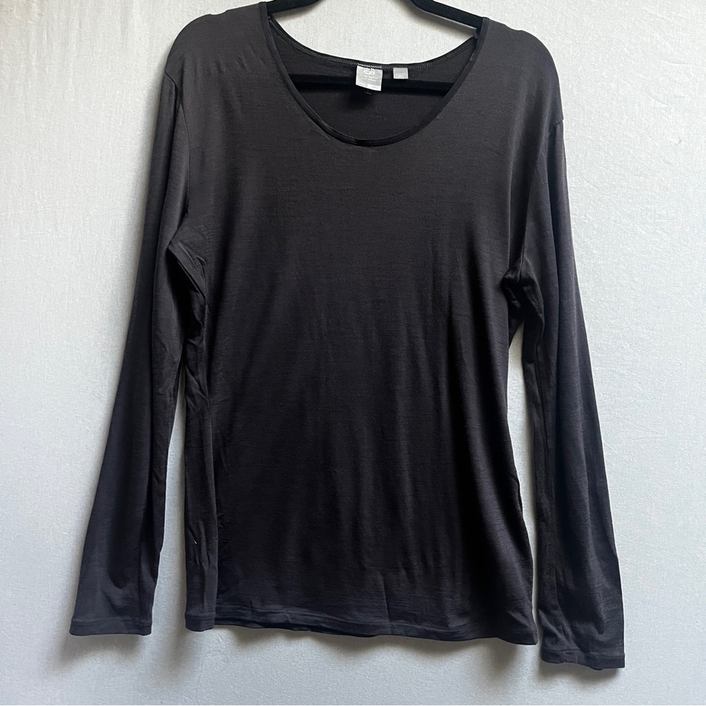Ice breaker 100% Merino Wool Long Sleeve Top Thermal Base layer Sz Slimy Fit WXL